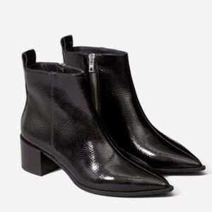 Everlane The Boss Bootie Black Patent Leather Size 6